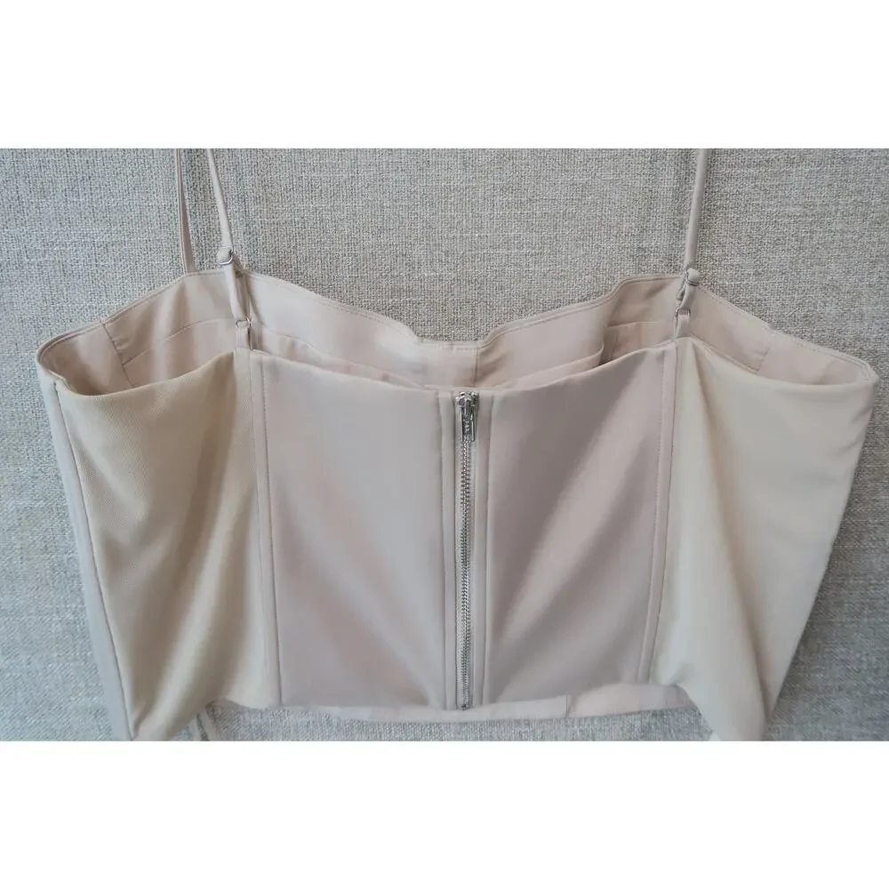 Antonio Melani Nude Structured Bustier Corset Top, Size 12, NWOT